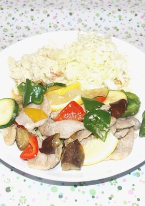 豚肉と夏野菜の塩麹レモン炒め-レシピのメイン写真