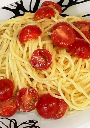 簡単♪プチトマトと生ハムの冷製パスタ-レシピのメイン写真