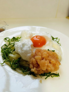 食感が楽しいふわふわ冷やし明太釜玉うどん-レシピのメイン写真
