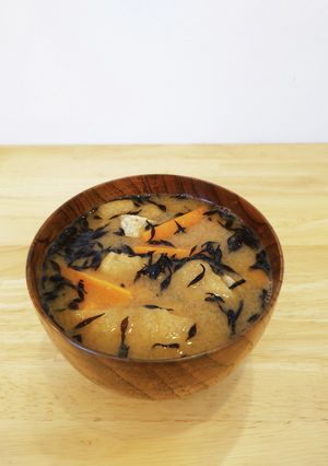 鉄分不足にひじきのかんたん味噌汁-レシピのメイン写真