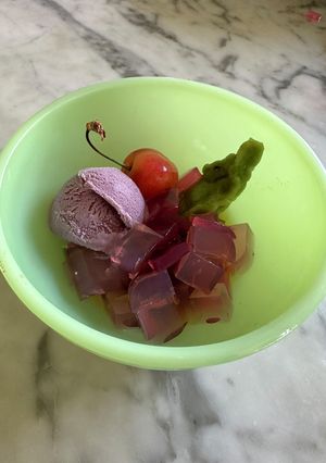 紫陽花のあんみつ-レシピのメイン写真