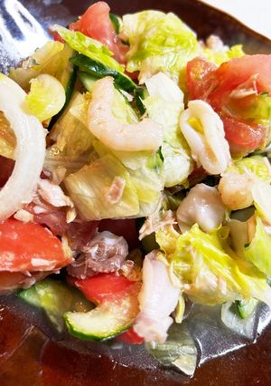 野菜たっぷりツナとシーフードのマリネ-レシピのメイン写真