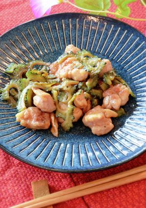 ゴーヤーと鶏の甘酢炒め-レシピのメイン写真