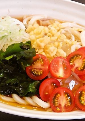 暑い日には！冷やし梅つゆうどん-レシピのメイン写真