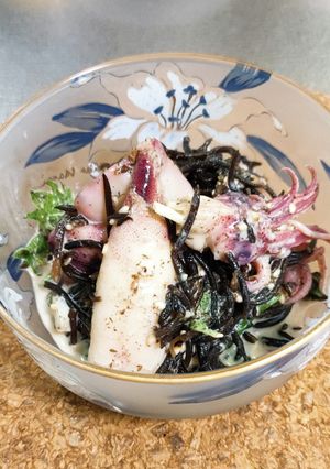 茹でやりいかとひじきのワサマヨ和え-レシピのメイン写真