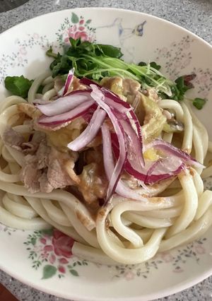 冷やしうどんサラダ-レシピのメイン写真