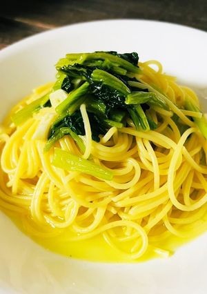 小松菜のオイルパスタ-レシピのメイン写真