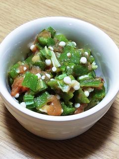 サッパリオクラの梅肉和え(๑•᎑•๑)-レシピのメイン写真