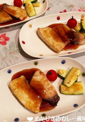 麺つゆダレで簡単♡めかじきのカレー風味♪-レシピのメイン写真