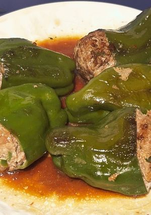 かぶりつく丸ごとピーマンの肉詰め-レシピのメイン写真