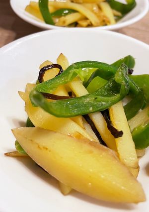 じゃがいもとピーマンの塩昆布炒め-レシピのメイン写真