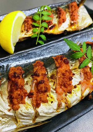 焼き鯖の辛子明太子焼き-レシピのメイン写真