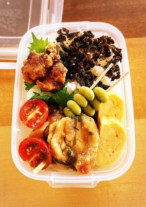 夏に♪♪鶏胸梅紫蘇さっぱり焼きお弁当-レシピのメイン写真