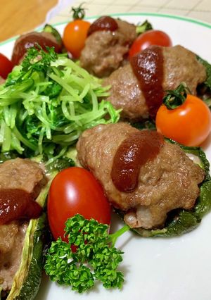 我が家のふっくら肉詰めピーマン♪-レシピのメイン写真