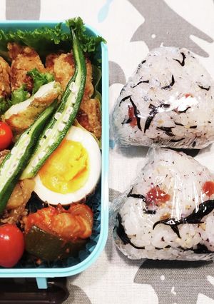 高１！男子弁当！梅ひじきのおにぎり　43-レシピのメイン写真