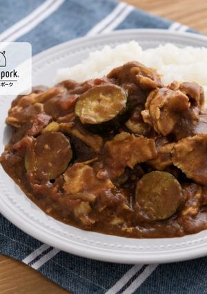 レンジで！豚肉、ズッキーニのトマトカレー-レシピのメイン写真
