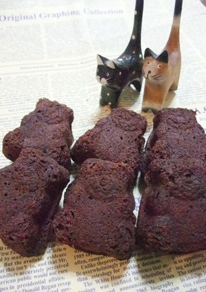 濃厚チョコマドレーヌ　クマさん-レシピのメイン写真