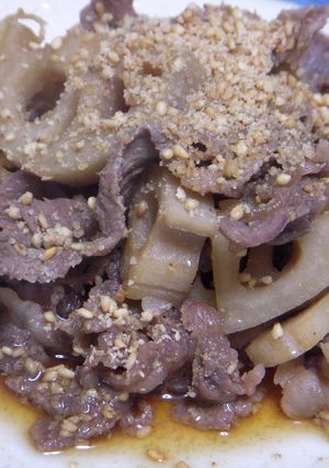 牛肉とレンコンのしぐれ煮-レシピのメイン写真