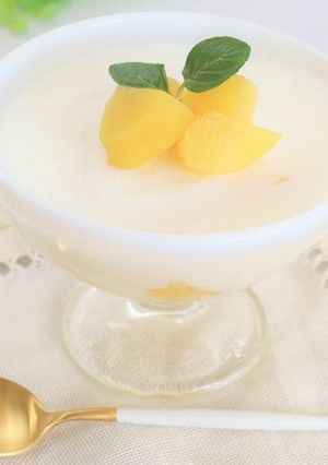 ひんやりデザート!ももミルク寒天-レシピのメイン写真