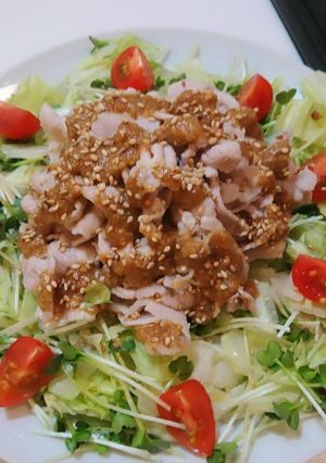 簡単！激ウマ！豚バラ肉のごま味噌冷しゃぶ-レシピのメイン写真