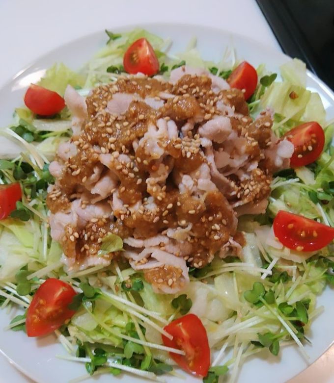 簡単！激ウマ！豚バラ肉のごま味噌冷しゃぶ-レシピのメイン写真