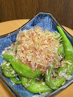 万願寺唐辛子・梅肉&かつお節&麺つゆ-レシピのメイン写真