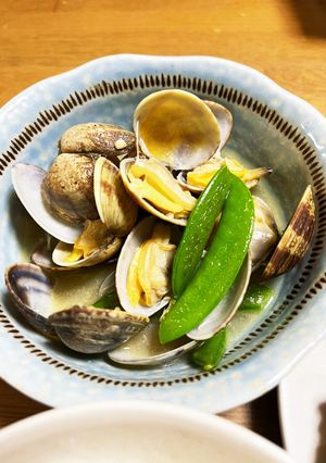 あさりとスナップえんどうのにんにくバター-レシピのメイン写真
