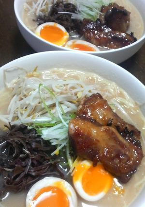 自家製!とんこつ醤油ラーメン-レシピのメイン写真
