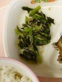小松菜とじゃこ炒め★宇都宮学校給食-レシピのメイン写真