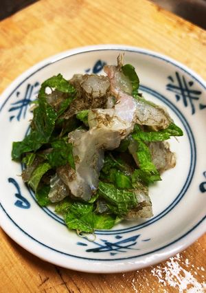 直感の一品！鯛の刺身とろろ昆布和え-レシピのメイン写真