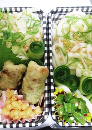 【夫婦弁当254】ぶっかけうどん-レシピのメイン写真