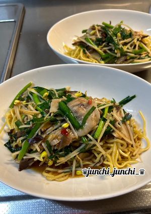 ニラ豆もやしのオイスターあんかけ焼きそば-レシピのメイン写真