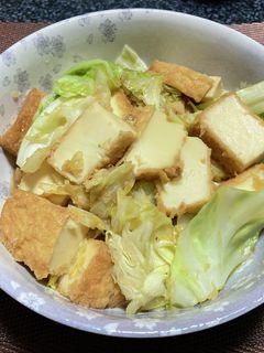 厚揚げとキャベツのガーリック醤油ダレ煮-レシピのメイン写真