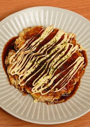 包丁まな板不要✨キャベツサラダお好み焼き-レシピのメイン写真