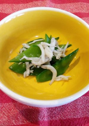 保育園給食★きぬさやとしらすの和え物-レシピのメイン写真