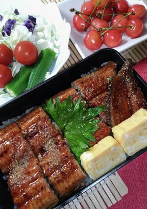 体力アップお馴染みうな重&玉子焼き-レシピのメイン写真