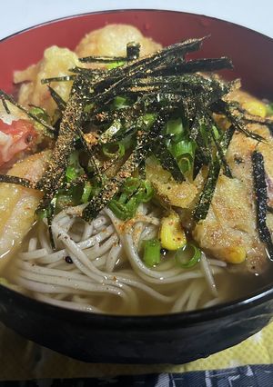 ぶっかけサラダ天ぷらそば-レシピのメイン写真