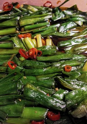 お酒のおつまみニンニクにら醤油-レシピのメイン写真