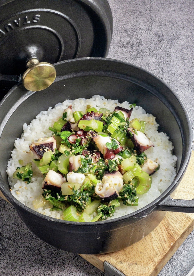 たことセロリの柚子胡椒混ぜごはん-レシピのメイン写真