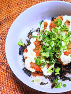 マヨ海苔唐揚げ丼-レシピのメイン写真
