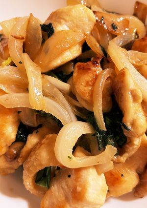 鶏胸肉のワサビ醤油マヨ炒め-レシピのメイン写真