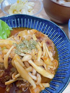 きのこの煮込みハンバーグ-レシピのメイン写真