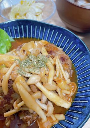 きのこの煮込みハンバーグ-レシピのメイン写真