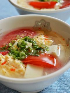 トマトと豆腐のサンラータン風スープ-レシピのメイン写真