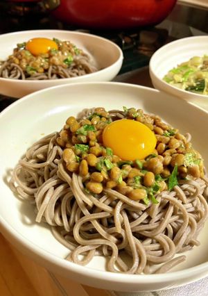 青じそドレッシングで！納豆蕎麦-レシピのメイン写真