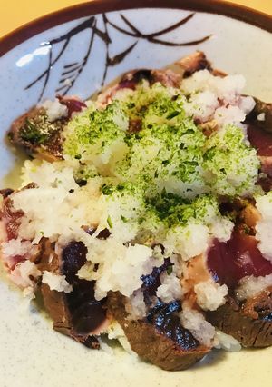 カツオのたたき丼●ダイコンおろし添え-レシピのメイン写真