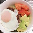 豆腐ハンバーグでロコモコ風