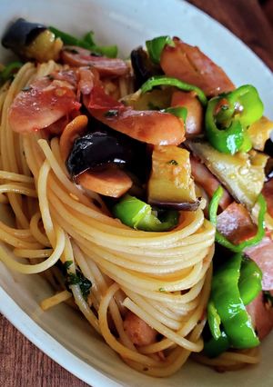 夏野菜とアンチョビのスパゲティ-レシピのメイン写真
