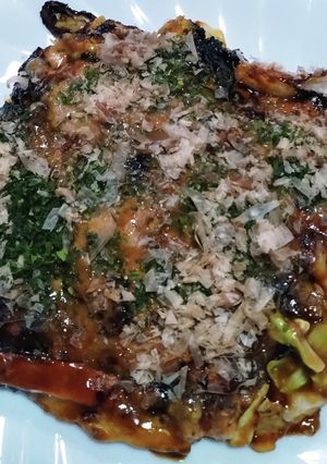 オートミール明太マヨお好み焼き。-レシピのメイン写真