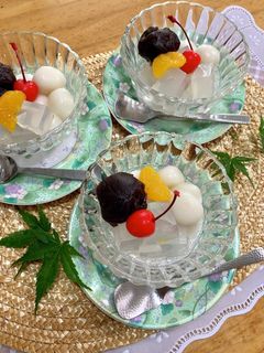 つるんと白玉あんみつ風♪-レシピのメイン写真